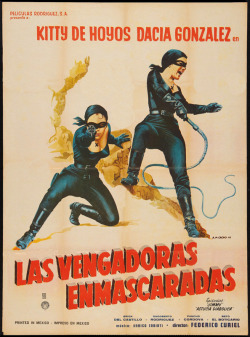 LAS VENGADORAS ENMASCARADAS (1963) Mexican movie poster by  