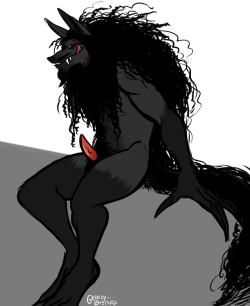 greedy-bastard: Haven’t drawn my werewoof in a while, so here’s