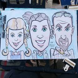 Doing caricatures at Dairy Delight! Ice cream for dinner is what