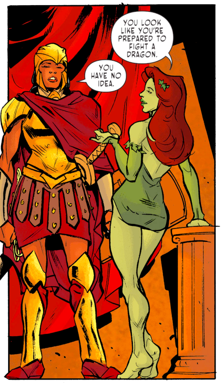 dailydccomics:  Ivy’s tree bark armor and her connecting with