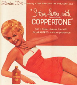 RETRO-A-RAMA Sandra Dee / Coppertone ad. c.1960