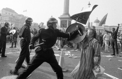 Poll Tax Riot - police violence…