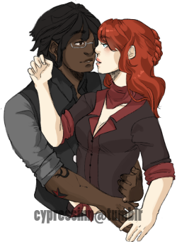cypressinn:commission for mouna of Shahid Burhan and Ruby Rousseau!! commission