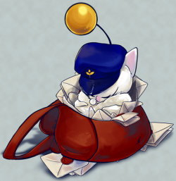 ro-chan:  Day 17: Moogle Even the Mail Moogle needs to rest sometime!