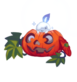 little-amb: Litwick is excited to light up the pumpkin when the