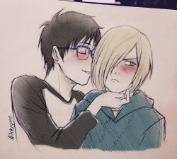 nikkiyan:Yuuri and Yurio ♥