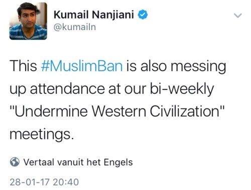 franksars: Kumail Nanjiani takes to Twitter to respond to Donald Trump’s Muslim ban