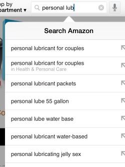 I typed “personal lub” in Amazon. The reviews for