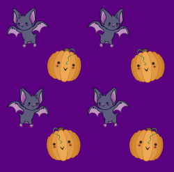 d3zydration:  I did a cute little bats and pumpkins pattern since