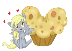 paperderp:  I love you More than a Heart Shaped Muffin! by Beefcrow