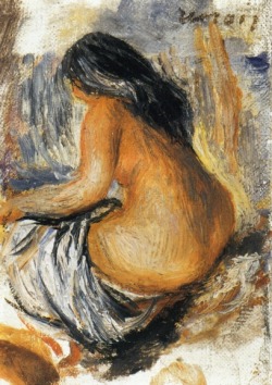 artist-renoir:  Bather from the Back by Pierre-Auguste Renoir