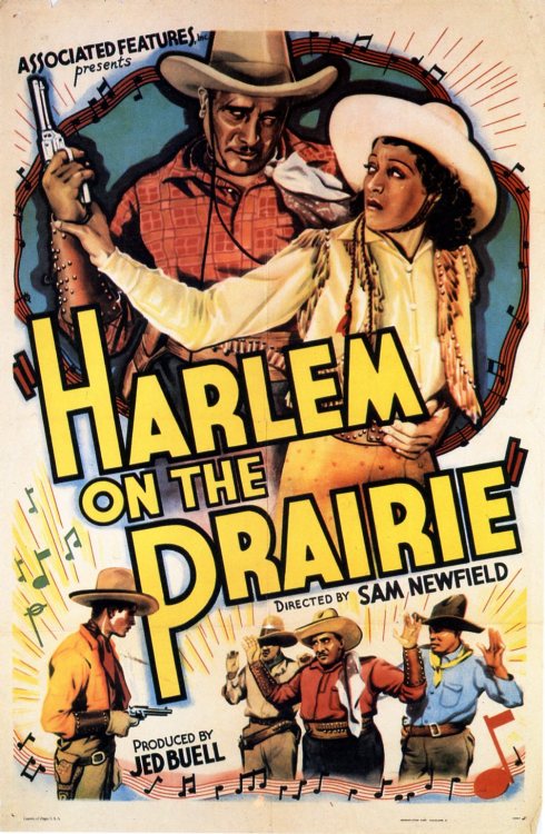 4colorcowboy:  A poster for the 1937 film: “Harlem On The Prairie”; starring singer/actor: Herb Jeffries.. In 1959, Jeffries would marry popular stripper Tempest Storm; fathering a daughter named “Patty” with her.. Remarkably,