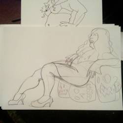 Here’s a drawing of Kristi Lyn from Dr. Sketchy’s