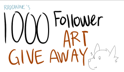 radcanine:  Wow, 1000+ followers, this really means a lot to