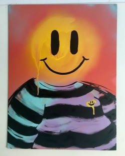 savanita:  “Awesome Anonymous” 15x19 inch  spray paint and