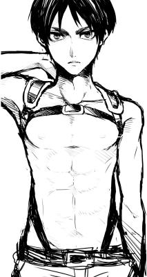 shiponeshipall:  Shirtless Eren (x) by 市原       