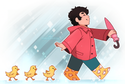 Commission for Raptarion ~Steven found some ducklings and is