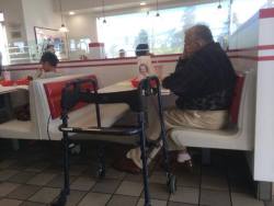 rawrxja:  “I saw this elderly gentleman dining by himself,