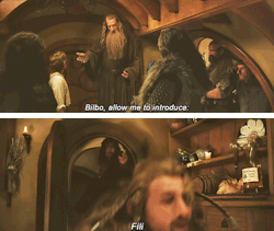 arkanecorvo:  Bilbo, allow me to introduce: Fili, Kili, Óin,