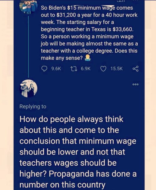 Raise the minimum wage already. Raise teacher salaries too! Enough