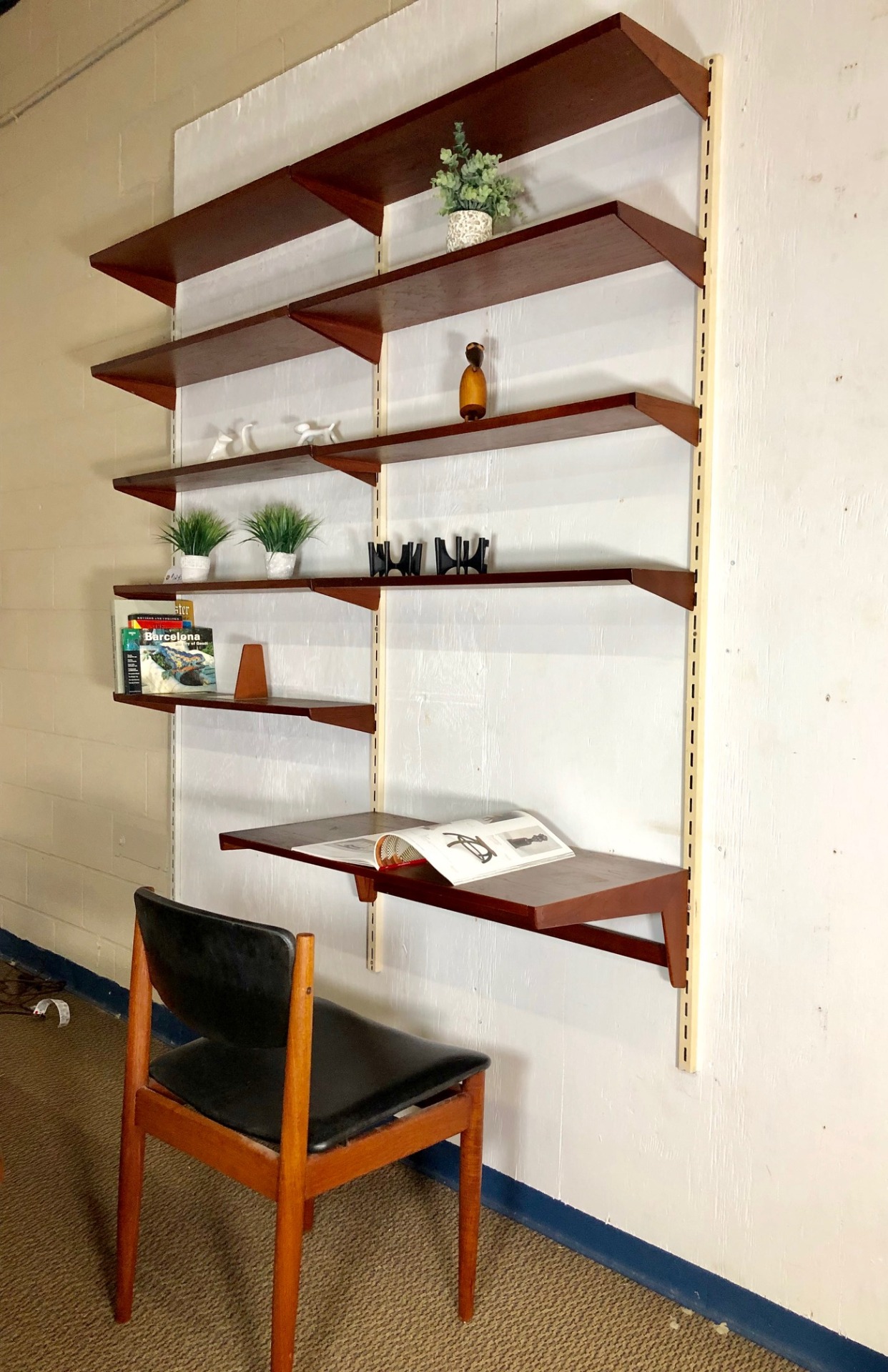 <p>Shelving Unit By Kai Kristiansen. Danish Teak. $995</p>