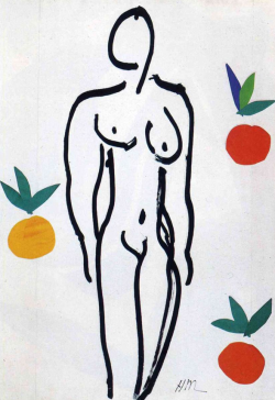 artimportant:  nude with oranges, Henri Matisse 1951  