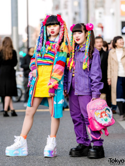 tokyo-fashion:  Japanese students Chami and Miori on the street