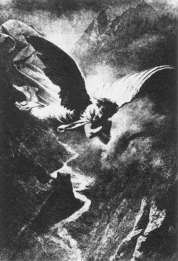 acosmicquestion:  Mihaly Zichy, illustration to the demon of