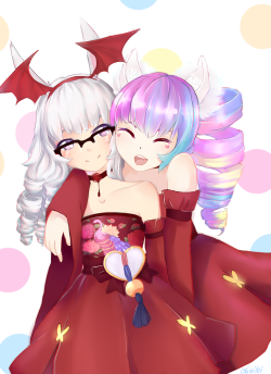 oliviloi:  Commission for Empurpled      Those matching dresses