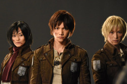 fuku-shuu: New images of the Shiganshina Trio cast for the upcoming