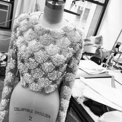 csiriano:  Stunning beaded embroidered piece being worked on