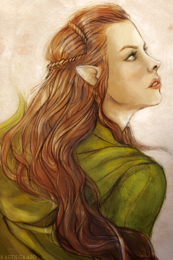 kaetiegaard:  Le doodling Tauriel.  