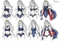 Here’s my swimsuit designs and concept sketches for the 2nd