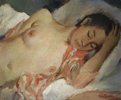 pintoras:  Véra Rockline (Russian / French, 1896 - 1934): Sleeping