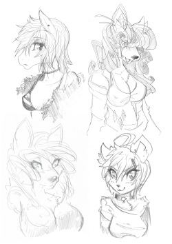 Lot of furry pencil sketch I did today at cafeteria.Also Dr.lolipop!On