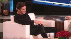 zacefronsbf:Zac Efron wears leather pants on the Ellen show