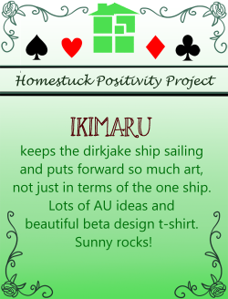 homestuckpositivityproject:  To ikimaru!  hhHhh thank youu!!