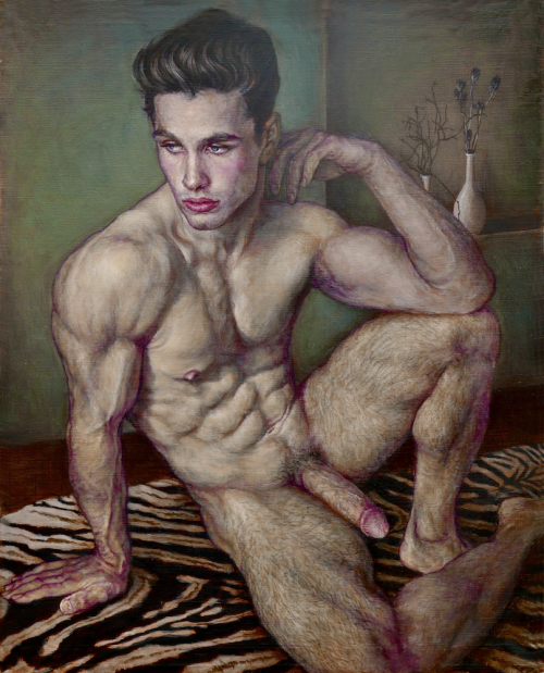 hsiungjulian:  Sitting # 3Oil on Linen, 26″x 21″.Prints are