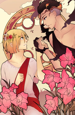 crimson-chains: Otabek and Yurio as Hades and Persephone~“So,