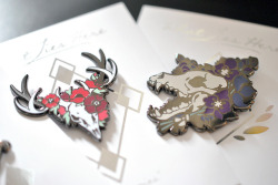 joodlez:  Gorgeous hard enamel pins I traded with @eldritchsky!!