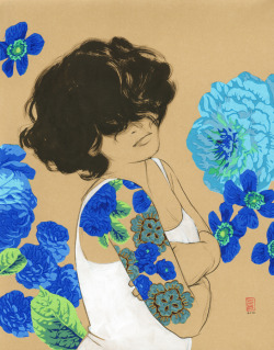 urbangeisha:  illustratosphere:  Flower girls series by Stasia