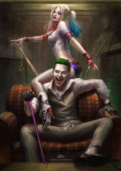 league-of-extraordinarycomics:  The Joker & Harley Quinn by