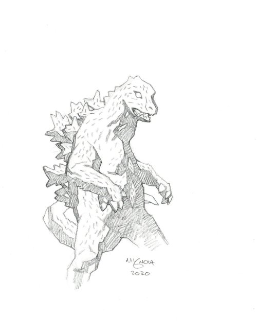 thehauntedrocket: Godzilla by Mike Mignola