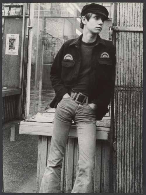 beyond-the-pale: Man Leaning against Shopfront Window, New York