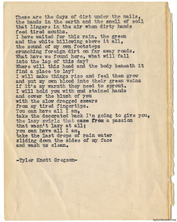 tylerknott:  Typewriter Series #1023 by Tyler Knott Gregson