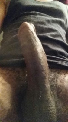 PRAISE BIG BLACK PENIS! mr8inches83:  Big black cock for you.