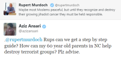 jhennipenni:  : Aziz Ansari responds to Rupert Murdoch - Jan,