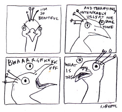 rubyetc:I had to draw peacocks they are hilarious I don’t think
