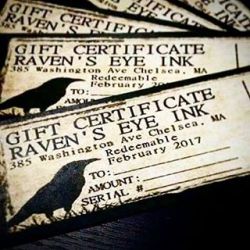 The tattoo shop i work at is doing a promotion on gift certificates