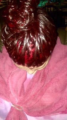 Dying my hair! I hope I look like Ariel afterwards. :)